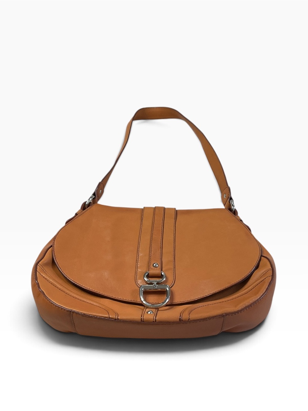 Etienne Aigner Saddle Shoulder Bag in Cognac Brown